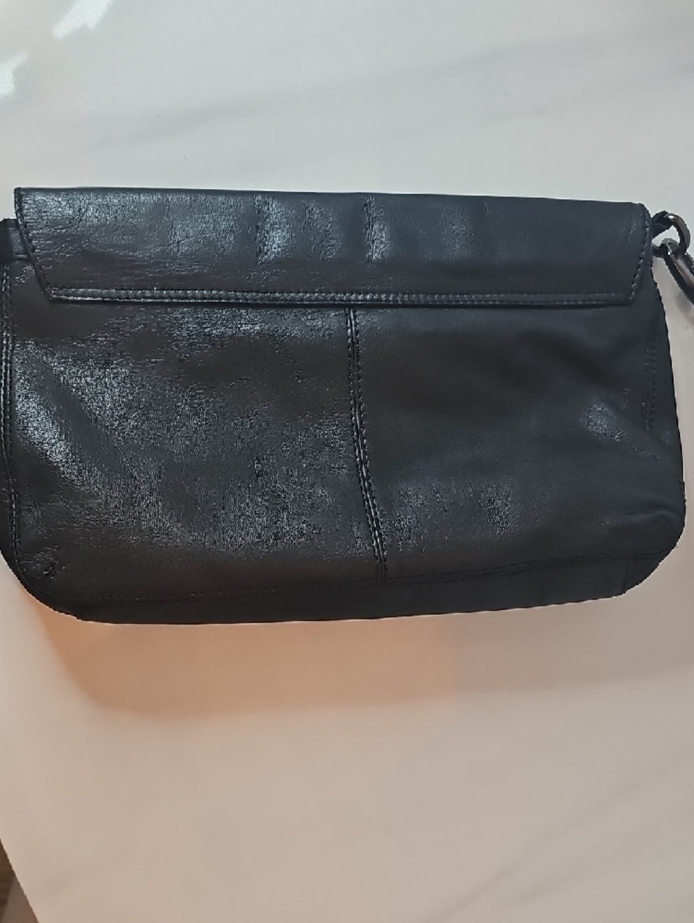 Danier Black Clutch with Silver Stud Triangles - Picture 8 of 10